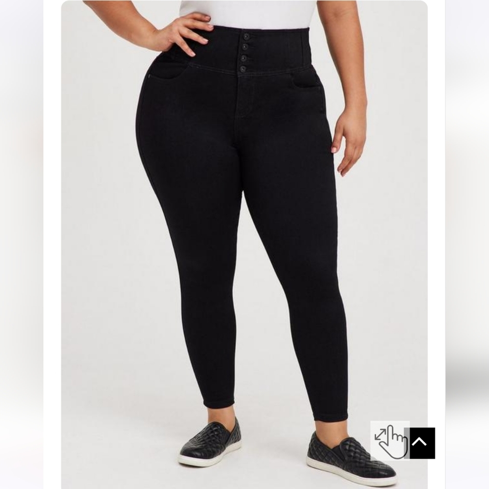 Torrid Corset Skinny Jean - Super Soft Eco Black 18R